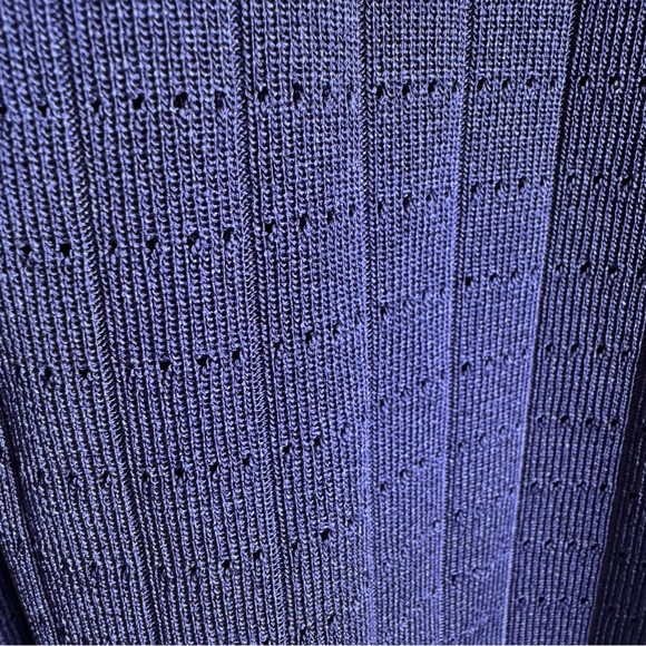 Exclusively Misook Vintage Striped Button Front Knit Cardigan 1X Purple Black - Picture 9 of 9